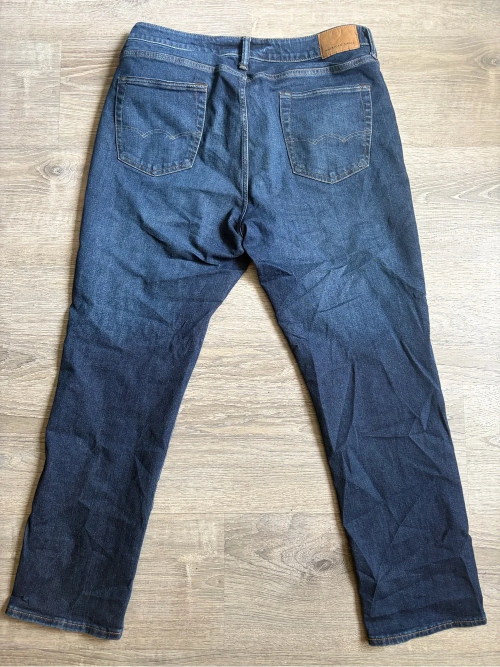 American Eagle Dark Wash Athletic Straight Jeans 36x32